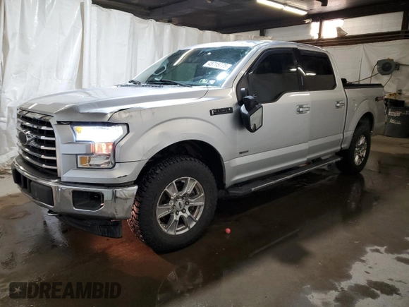 2017 Ford F-150 XL with VIN 1FTEW1EP1HFA55842, listed as a Copart auction lot 45715775 with 141,732 mi miles and Salvage Title. Bid and sale history available at carsss.com. Image 1.