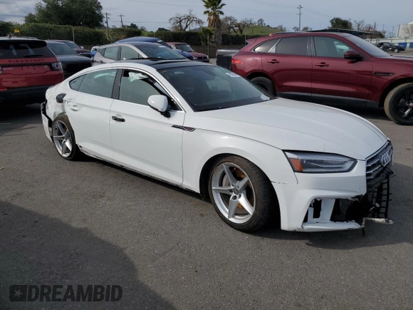 2018 Audi A5 Sportback Premium with VIN WAUDNCF52JA039673, listed as a Copart auction lot 45056245 with 0 mi miles and Clean Title. Bid and sale history available at carsss.com. Image 4.