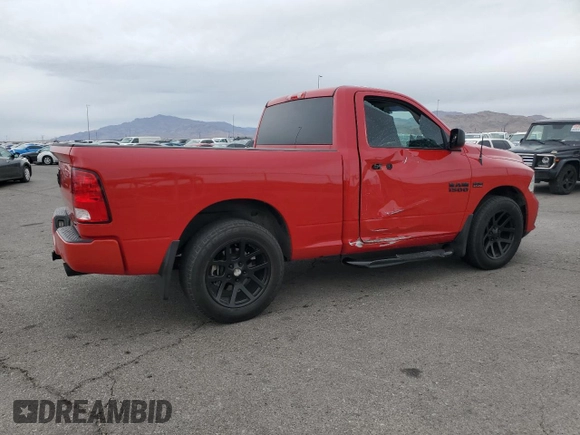 2017 Ram 1500 Express with VIN 3C6JR6AT9HG745754, listed as a Copart auction lot 47982095 with 56,973 mi miles and Salvage title. Bid and sale history available at DreamBid. Image 3.
