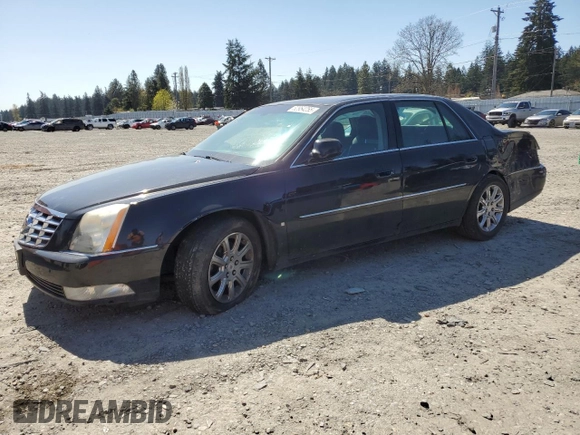 2008 Cadillac DTS 1SC with VIN 1G6KD57Y38U208564, listed as a Copart auction lot 52954255 with 143,490 mi miles and Salvage Title. Bid and sale history available at carsss.com. Image 1.