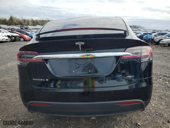 2018 Tesla Model X 75D with VIN 5YJXCAE29JF111980, listed as a Copart auction lot 51465695 with 0 mi miles and Salvage Title. Bid and sale history available at carsss.com. Image 6.