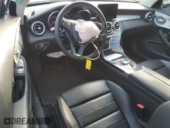 2017 Mercedes-Benz C 300 with VIN WDDWJ4KB6HF440722, listed as a Copart auction lot 52523515 with 57,808 mi miles and Salvage title. Bid and sale history available at DreamBid. Image 8.