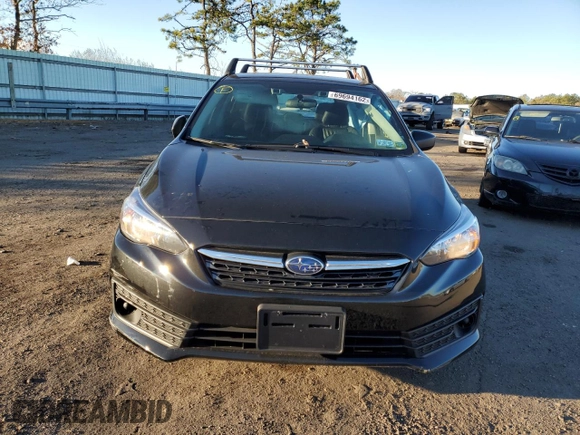 2022 Subaru Impreza with VIN 4S3GTAB60N3728503, listed as a Copart auction lot 69694162 with 2,043 mi miles. Bid and sale history available at carsss.com. Image 5.