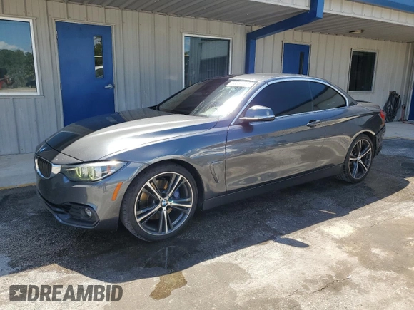 2018 BMW 4 Series 430i z VIN WBA4Z1C57JEC72408, wystawiony jako Copart lot #56664565 z przebiegiem 97 605 mil mil oraz Szkoda całkowita • Salvage title. Historia ofert i sprzedaży dostępna na DreamBid. Obrazek 1.