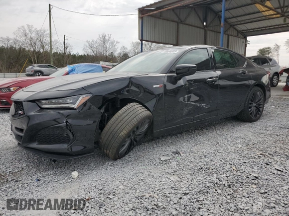 2021 Acura TLX Type S with VIN 19UUB7F05MA000654, listed as a Copart auction lot 46806005 with 65,022 mi miles and Salvage Title. Bid and sale history available at carsss.com. Image 1.