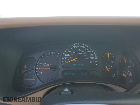 2005 GMC Yukon XL SLT with VIN 3GKEC16Z05G111292, listed as a Copart auction lot 54065225 with 154,299 mi miles and Salvage Title. Bid and sale history available at carsss.com. Image 9.