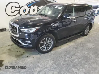 2020 Infiniti QX80 LUXE with VIN JN8AZ2NF5L9704069, listed as a Copart auction lot 42710745 with 91,445 mi miles and Clean Title. Bid and sale history available at carsss.com. Image 1.