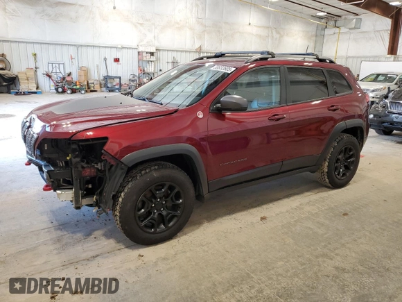2019 Jeep Cherokee Trailhawk Elite with VIN 1C4PJMBX8KD229146, listed as a Copart auction lot 58832605 with 61,804 mi miles and Non repairable. Bid and sale history available at DreamBid. Image 1.