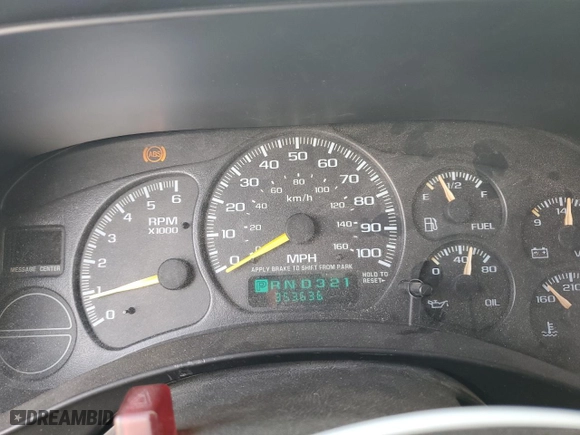2000 Chevrolet Silverado 1500 LS with VIN 2GCEC19T6Y1182951, listed as a Copart auction lot 50234185 with 353,636 mi miles and Salvage Title. Bid and sale history available at carsss.com. Image 9.