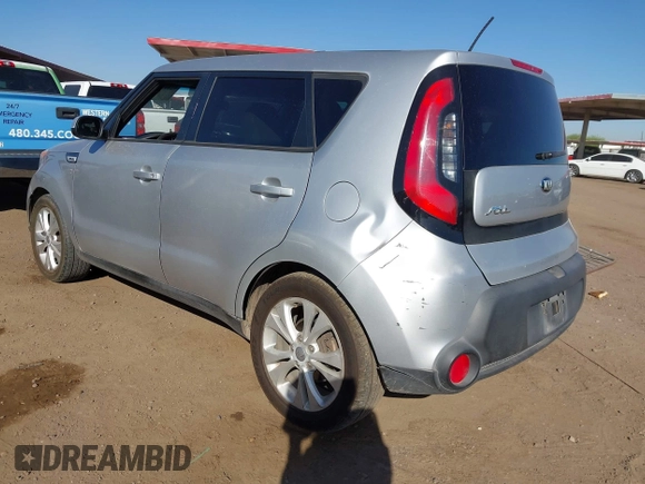 2015 Kia Soul + with VIN KNDJP3A57F7784205, listed as a IAAI auction lot 42001560 with 180,889 mi miles. Bid and sale history available at carsss.com. Image 3.