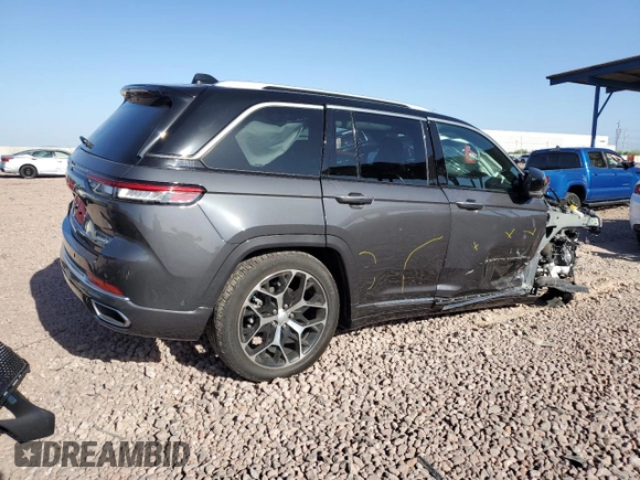 2023 Jeep Grand Cherokee Summit with VIN 1C4RJHEG1P8887273, listed as a Copart auction lot 56213845 with 13,874 mi miles and Salvage title. Bid and sale history available at DreamBid. Image 3.