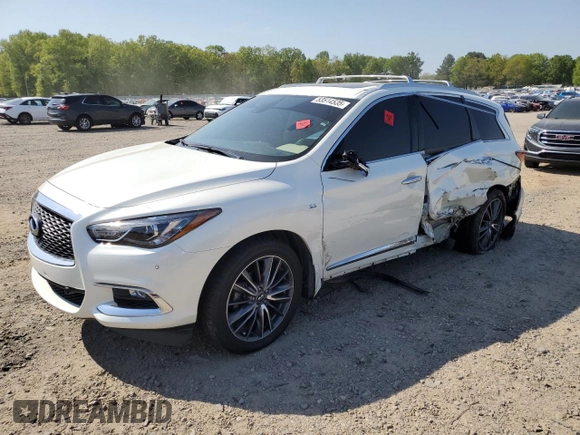 2020 Infiniti QX60 Luxe with VIN 5N1DL0MN3LC508332, listed as a Copart auction lot 53514535 with 77,963 mi miles and Salvage title. Bid and sale history available at DreamBid. Image 1.
