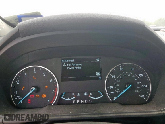 2021 Ford EcoSport SE with VIN MAJ3S2GE3MC442575, listed as a Copart auction lot 60424595 with 53,506 mi miles and Salvage title. Bid and sale history available at DreamBid. Image 9.