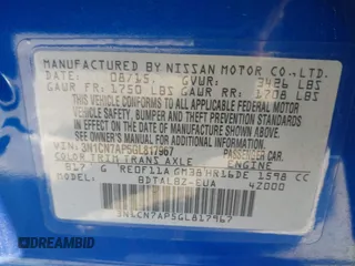 2016 Nissan Versa S with VIN 3N1CN7AP5GL817967, listed as a IAAI auction lot 42002014 with 122,222 mi miles. Bid and sale history available at carsss.com. Image 9.