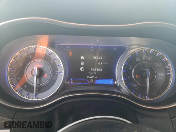 2020 Chrysler 300 Limited with VIN 2C3CCAEG5LH124463, listed as a Copart auction lot 67393734 with 104,833 mi miles and Salvage Title. Bid and sale history available at DreamBid. Image 9.