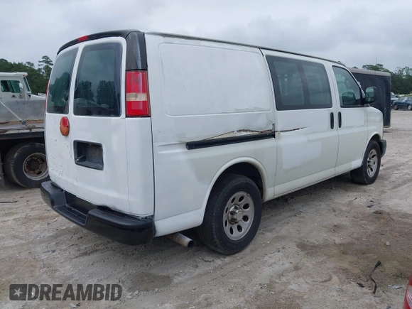 2013 Chevrolet Express Cargo with VIN 1GCSGAFX2D1148701, listed as a IAAI auction lot 42215285 with 265,463 mi miles and . Bid and sale history available at DreamBid. Image 4.