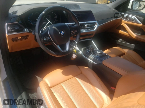 2023 BMW 4 Series 430i with VIN WBA23AT01PCL49918, listed as a Copart auction lot 81709604 with 17,371 mi miles and Salvage Title. Bid and sale history available at carsss.com. Image 8.