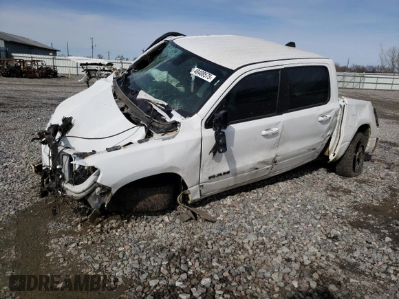 2019 Ram 1500 Big Horn/Lone Star with VIN 1C6SRFFT1KN626592, listed as a Copart auction lot 48408575 with 0 mi miles and Salvage Title. Bid and sale history available at carsss.com. Image 1.