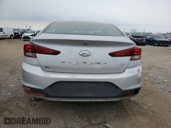2019 Hyundai Elantra SE with VIN 5NPD74LF2KH433104, listed as a Copart auction lot 48614105 with 77,728 mi miles and Salvage Title. Bid and sale history available at DreamBid. Image 6.