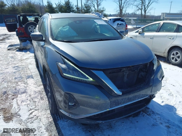 2023 Nissan Murano SV with VIN 5N1AZ2BS7PC123187, listed as a IAAI auction lot 41631296 with 63,963 mi miles. Bid and sale history available at carsss.com. Image 1.