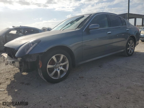2006 Infiniti G35 Sedan with VIN JNKCV51F16M614912, listed as a Copart auction lot 52203735 with 202,814 mi miles and Salvage Title. Bid and sale history available at carsss.com. Image 1.