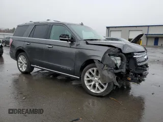 2019 Ford Expedition Platinum with VIN 1FMJU1MT7KEA23974, listed as a Copart auction lot 53355755 with 81,916 mi miles and Salvage title. Bid and sale history available at DreamBid. Image 4.