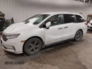 2022 Honda Odyssey EX with VIN 5FNRL6H59NB033332, listed as a IAAI auction lot 41557746 with 205,504 mi miles and . Bid and sale history available at DreamBid. Image 2.