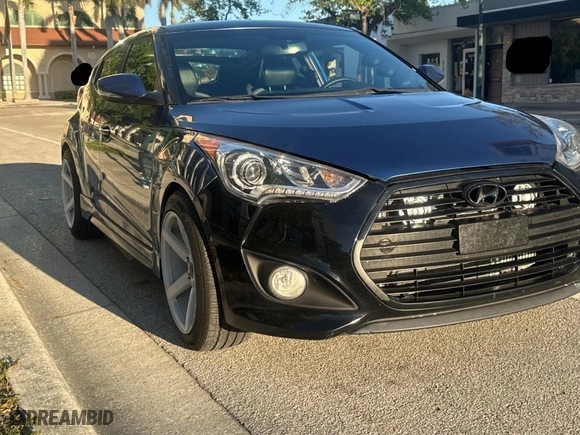 2016 Hyundai Veloster Turbo Rally Edition with VIN KMHTC6AE1GU303773, listed as a Copart auction lot 50099085 with 47,495 mi miles and Clean Title. Bid and sale history available at carsss.com. Image 1.