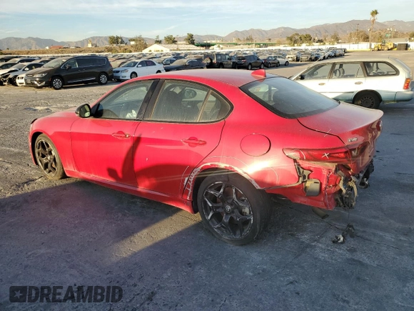2021 Alfa Romeo Giulia with VIN ZARFAMAN9M7638923, listed as a Copart auction lot 42589685 with 16,446 mi miles and Clean title. Bid and sale history available at DreamBid. Image 2.