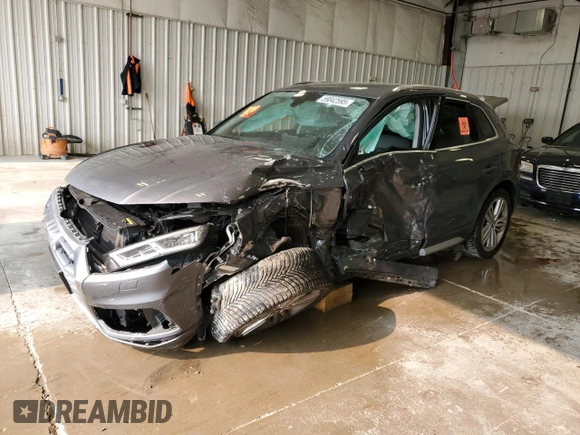 2019 Audi Q5 Premium Plus with VIN WA1BNAFY9K2027261, listed as a Copart auction lot 59042595 with Not provided miles and Salvage title. Bid and sale history available at DreamBid. Image 1.