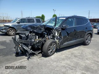 2023 Kia Seltos S with VIN KNDEU2AA0P7458748, listed as a Copart auction lot 61610095 with 32,041 mi miles and Salvage title. Bid and sale history available at DreamBid. Image 1.