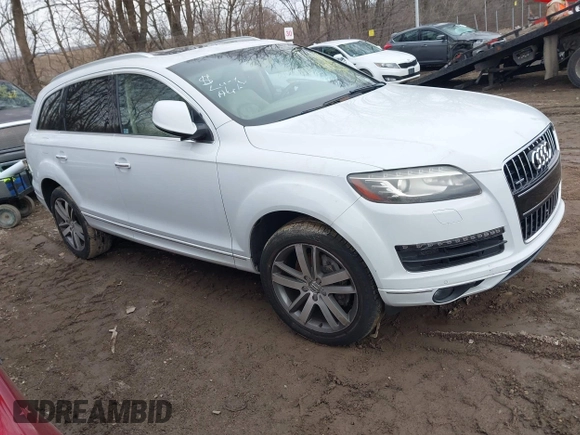 2013 Audi Q7 3.0T Premium Plus with VIN WA1LGAFE1DD004407, listed as a IAAI auction lot 41520086 with 196,557 mi miles. Bid and sale history available at carsss.com. Image 1.