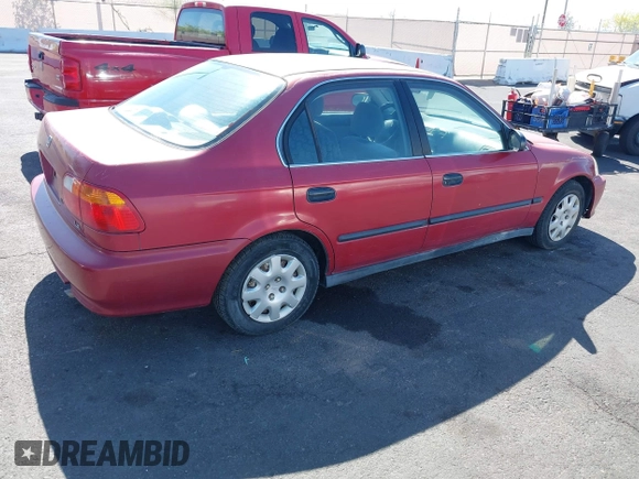 1999 Honda Civic LX with VIN 1HGEJ6671XL046764, listed as a IAAI auction lot 42055408 with 208,308 mi miles. Bid and sale history available at carsss.com. Image 4.