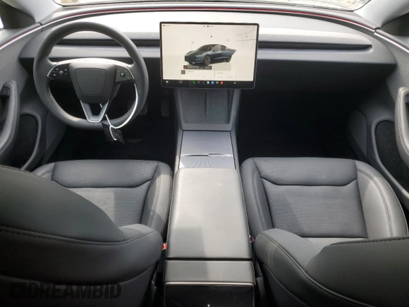 2025 Tesla Model 3 Long Range with VIN 5YJ3E1EAXSF878982, listed as a Copart auction lot 60302315 with 4,312 mi miles and Salvage title. Bid and sale history available at DreamBid. Image 8.