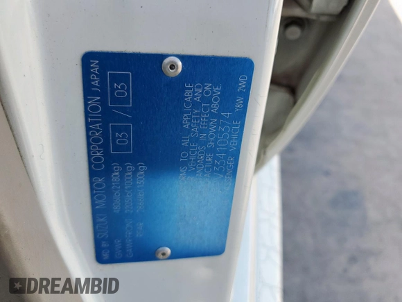 2003 Suzuki XL7 Touring with VIN JS3TY92V334105374, listed as a Copart auction lot 64013375 with 177,939 mi miles and Salvage title. Bid and sale history available at DreamBid. Image 12.