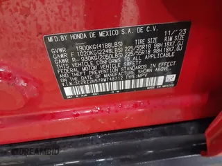 2024 Honda HR-V Sport z VIN 3CZRZ2H57RM748712, wystawiony jako IAAI lot #42113328 z przebiegiem 10 110 mil mil oraz . Historia ofert i sprzedaży dostępna na DreamBid. Obrazek 9.