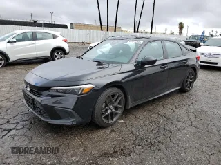 2023 Honda Civic Sedan Sport with VIN 2HGFE2F52PH525854, listed as a Copart auction lot 44177365 with 14,716 mi miles and Salvage Title. Bid and sale history available at carsss.com. Image 1.
