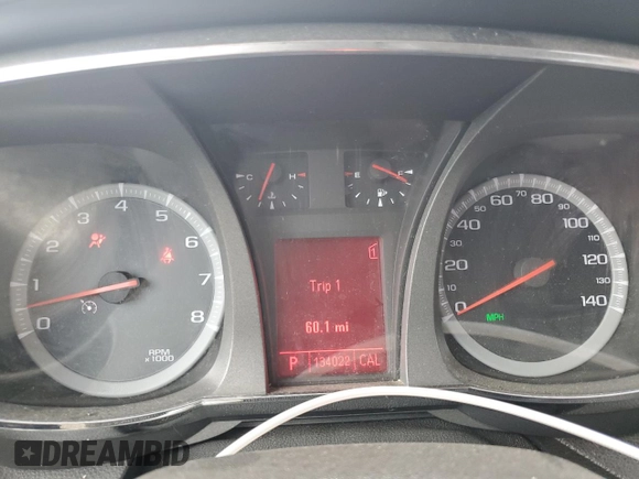 2011 GMC Terrain SLE-2 with VIN 2CTFLTE58B6367072, listed as a Copart auction lot 61948145 with 134,022 mi miles and Salvage title. Bid and sale history available at DreamBid. Image 9.