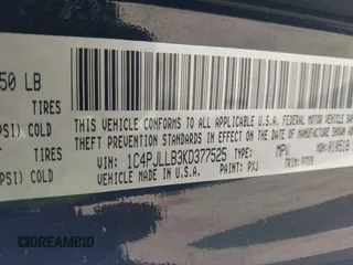 2019 Jeep Cherokee Latitude Plus with VIN 1C4PJLLB3KD377525, listed as a IAAI auction lot 41894239 with 143,711 mi miles and . Bid and sale history available at DreamBid. Image 9.