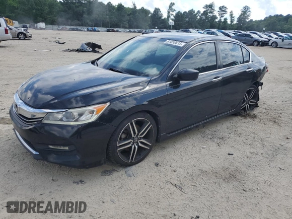 2016 Honda Accord Sport with VIN 1HGCR2F59GA077697, listed as a Copart auction lot 61050615 with 148,033 mi miles and Salvage title. Bid and sale history available at DreamBid. Image 1.
