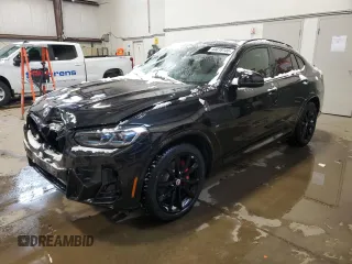 2023 BMW X4 M40i with VIN 5UX43DT0XP9P34421, listed as a Copart auction lot 44018155 with 28,544 mi miles and Salvage Title. Bid and sale history available at carsss.com. Image 1.