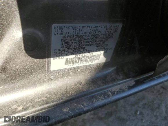 2016 Nissan Versa S z VIN 3N1CN7AP5GL869356, wystawiony jako Copart lot #48199605 z przebiegiem 87 875 mil mil oraz Szkoda całkowita • Salvage title. Historia ofert i sprzedaży dostępna na DreamBid. Obrazek 14.