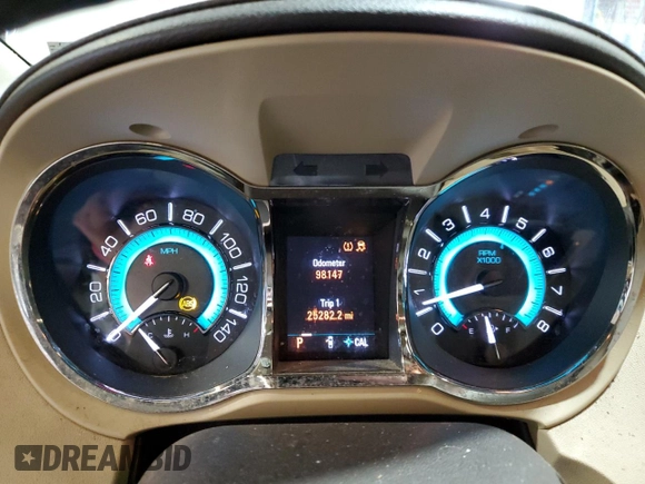 2012 Buick LaCrosse Premium 1 with VIN 1G4GD5E34CF164271, listed as a Copart auction lot 60976795 with 98,147 mi miles and Salvage title. Bid and sale history available at DreamBid. Image 9.