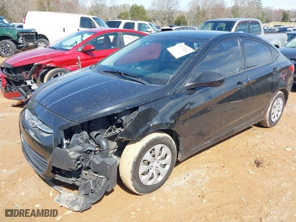 2016 Hyundai Accent SE with VIN KMHCT4AE6GU163076, listed as a IAAI auction lot 41727214 with 93,487 mi miles. Bid and sale history available at carsss.com. Image 2.