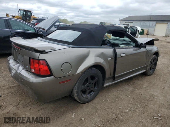 2002 Ford Mustang Deluxe с VIN 1FAFP44422F128062, выставлен на аукционе Copart как лот 57081075 с пробегом 85 392 миль миль и Чистый • Clean title. История ставок и продаж доступна на DreamBid. Изображение 3.