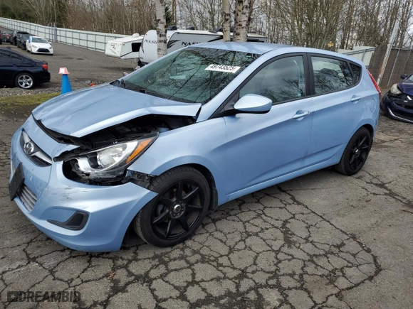 2014 Hyundai Accent GS with VIN KMHCT5AE5EU161810, listed as a Copart auction lot 49743525 with 114,563 mi miles and Salvage Title. Bid and sale history available at carsss.com. Image 1.