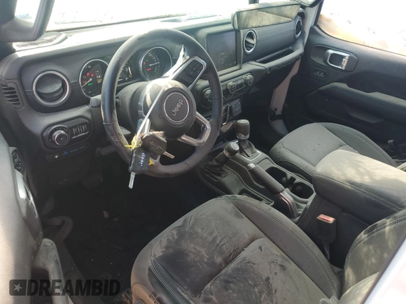 2022 Jeep Wrangler Unlimited Rubicon with VIN 1C4JJXR63NW206144, listed as a Copart auction lot 47234895 with 5,876 mi miles and Salvage title. Bid and sale history available at DreamBid. Image 8.