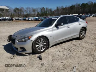 2016 Infiniti Q50 Premium with VIN JN1EV7AR0GM343412, listed as a Copart auction lot 48701635 with 133,669 mi miles and Salvage Title. Bid and sale history available at DreamBid. Image 1.