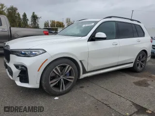 2021 BMW X7 M50i with VIN 5UXCX6C01M9E94072, listed as a Copart auction lot 78746064 with 34,400 mi miles and Salvage Title. Bid and sale history available at carsss.com. Image 1.