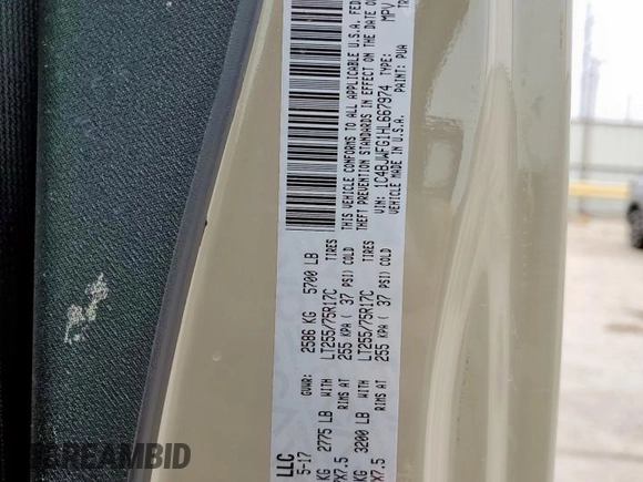2017 Jeep Wrangler Unlimited Rubicon with VIN 1C4BJWFG1HL667974, listed as a Copart auction lot 59470365 with 22,241 mi miles and Salvage title. Bid and sale history available at DreamBid. Image 13.